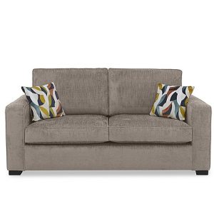 Abberton 3 Seater Sofa  Latte Bromley Chenille Plain | Bed Sava