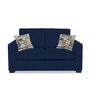 Abberton 2 Seater Sofa  Indigo Ashton Chenille Plain | Bed Sava