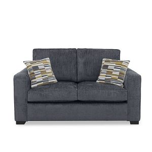 Abberton 2 Seater Sofa  Iron Bromley Chenille Plain | Bed Sava