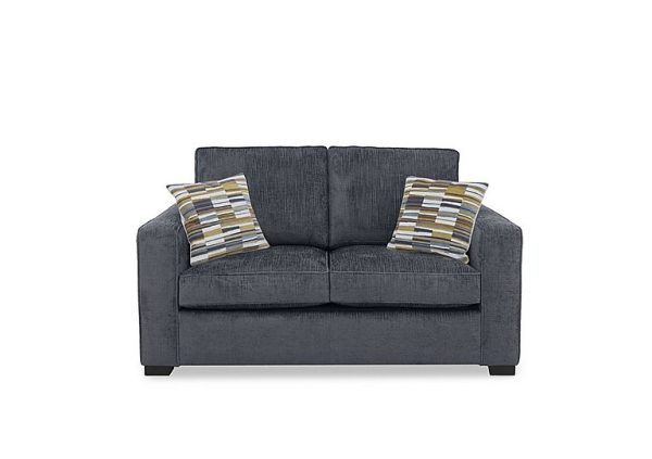 Abberton 2 Seater Sofa  Iron Bromley Chenille Plain | Bed Sava