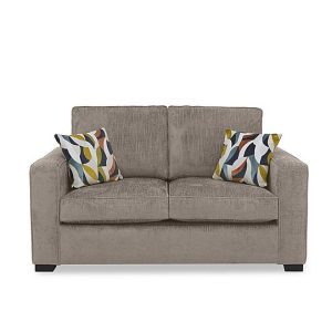 Abberton 2 Seater Sofa  Latte Bromley Chenille Plain | Bed Sava