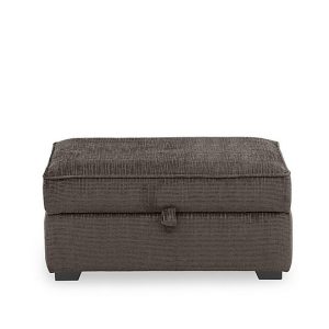 Abberton Large Storage Footstool in Plain Fabric  Espresso Bromley Chenille Plain | Bed Sava