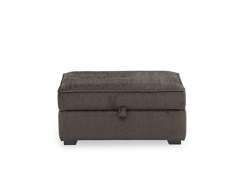 Abberton Large Storage Footstool in Plain Fabric - Espresso Bromley Chenille Plain