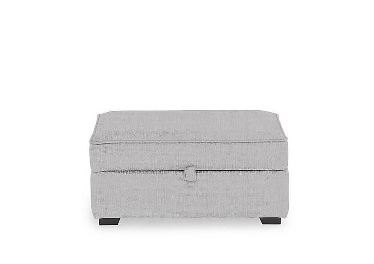 Abberton Large Storage Footstool in Plain Fabric - Fossil Debden Plain