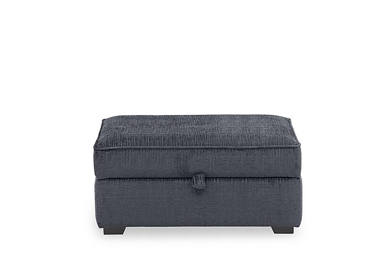 Abberton Large Storage Footstool in Plain Fabric - Iron Bromley Chenille Plain