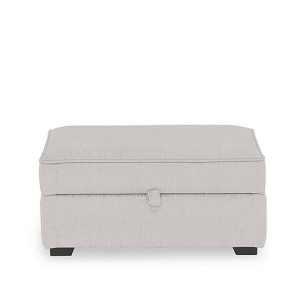 Abberton Large Storage Footstool in Plain Fabric  Mist Debden Plain | Bed Sava