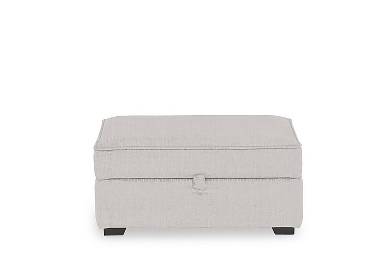 Abberton Large Storage Footstool in Plain Fabric - Mist Debden Plain