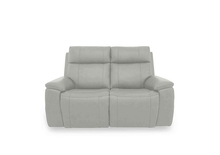 Aero Leather 2 Seater Power Recliner Sofa with Power Headrests - Lead Grey