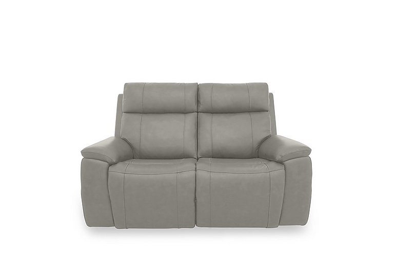 Aero Leather 2 Seater Power Recliner Sofa with Power Headrests - New Grey