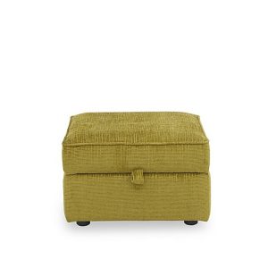 Abberton Small Storage Footstool in Plain Fabric  Dill Bromley Chenille Plain | Bed Sava