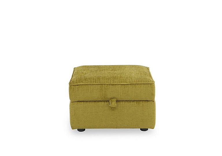 Abberton Small Storage Footstool in Plain Fabric - Dill Bromley Chenille Plain