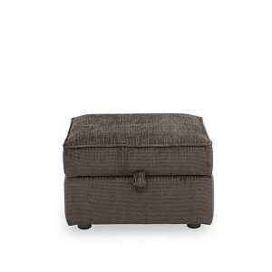 Abberton Small Storage Footstool in Plain Fabric  Espresso Bromley Chenille Plain | Bed Sava
