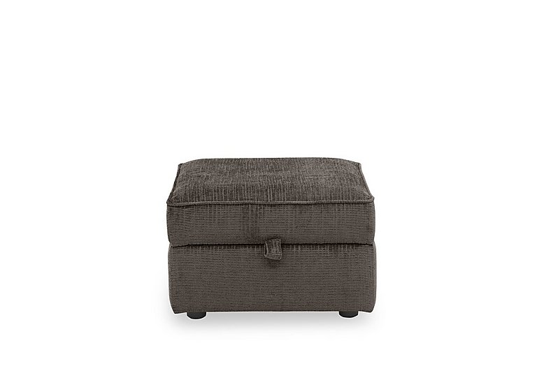 Abberton Small Storage Footstool in Plain Fabric - Espresso Bromley Chenille Plain