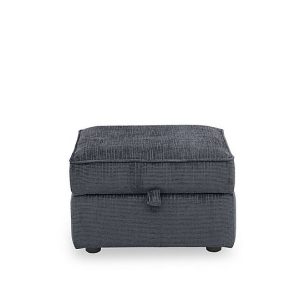 Abberton Small Storage Footstool in Plain Fabric  Iron Bromley Chenille Plain | Bed Sava