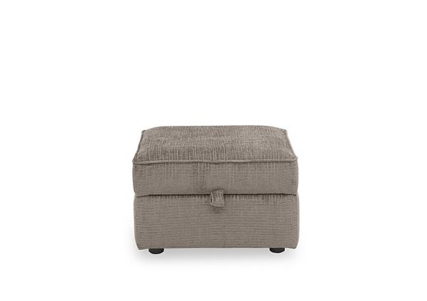Abberton Small Storage Footstool in Plain Fabric  Latte Bromley Chenille Plain | Bed Sava