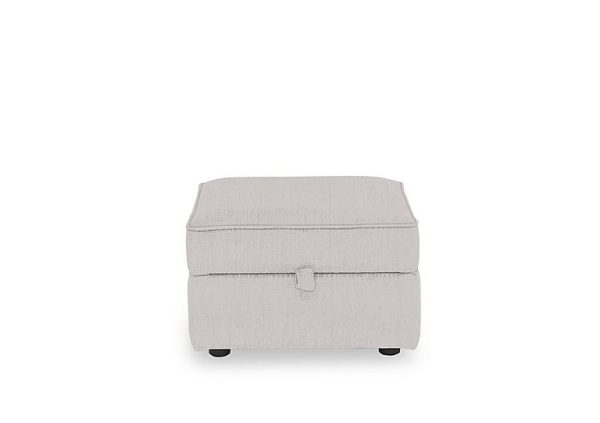 Abberton Small Storage Footstool in Plain Fabric  Mist Debden Plain | Bed Sava