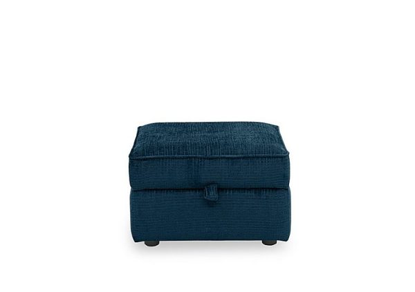Abberton Small Storage Footstool in Plain Fabric  Neptune Bromley Chenille Plain | Bed Sava