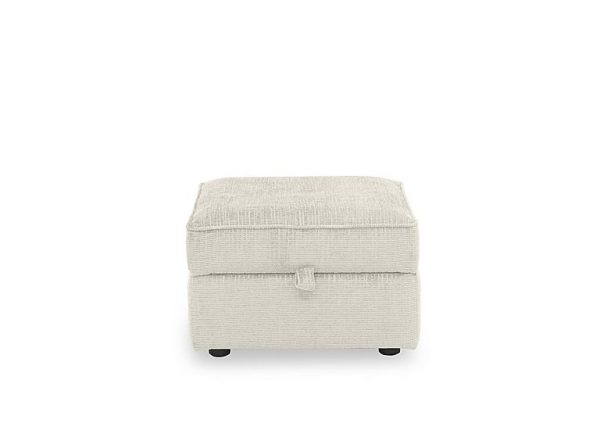 Abberton Small Storage Footstool in Plain Fabric  Oatmeal Bromley Chenille Plain | Bed Sava
