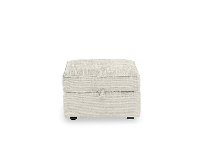 Abberton Small Storage Footstool in Plain Fabric - Oatmeal Bromley Chenille Plain