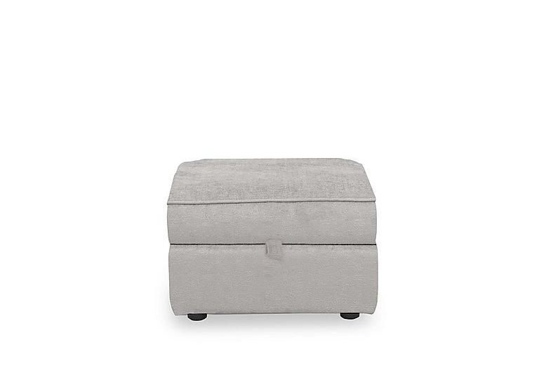 Abberton Small Storage Footstool in Plain Fabric - Oyster Ashton Chenille Plain