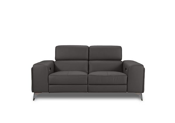 Action Leather 2 Seater Power Recliner Sofa with Power Storage Arms  Piompo | Bed Sava