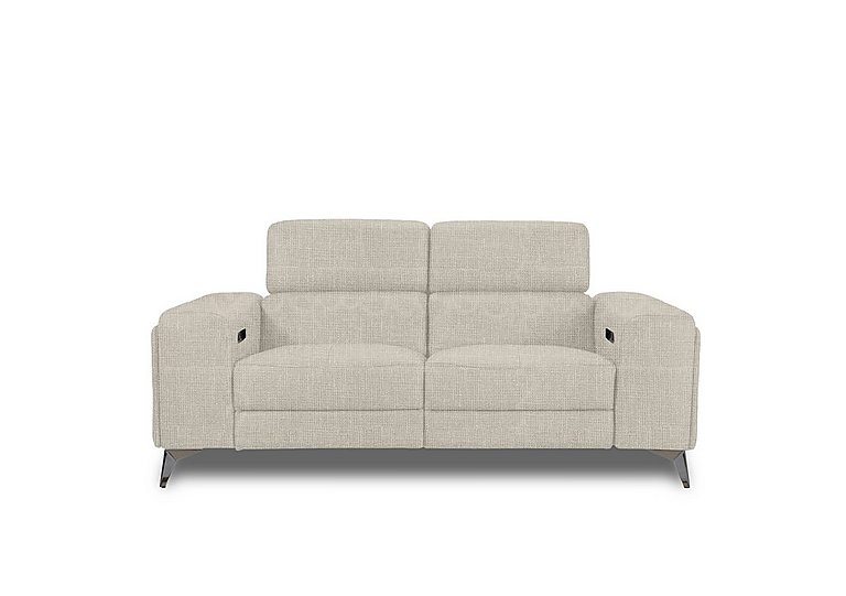 Action Fabric 2 Seater Power Recliner Sofa with Power Storage Arms - Weave Stone