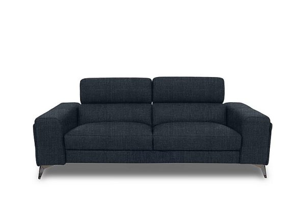 Action Fabric 3 Seater Sofa  Black Mica | Bed Sava