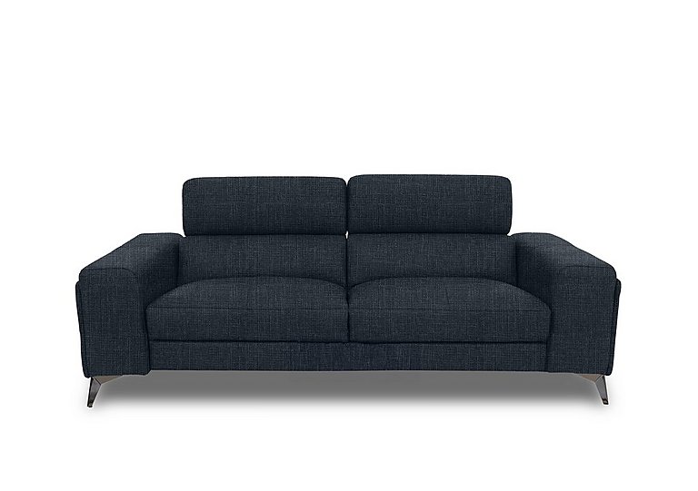 Action Fabric 3 Seater Sofa - Black Mica