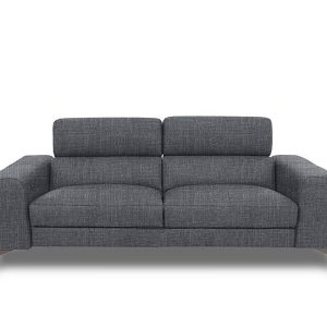 Action Fabric 3 Seater Sofa  Halifax Gunmetal | Bed Sava