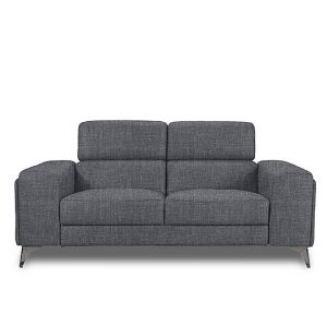 Action Fabric 2 Seater Sofa  Halifax Gunmetal | Bed Sava