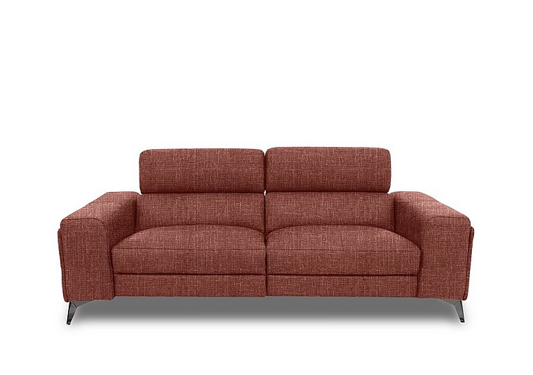 Action Fabric 3 Seater Sofa - Red Maple