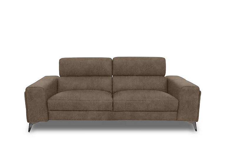 Action Fabric 3 Seater Sofa - Classic Brown