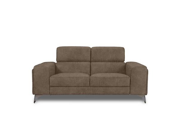 Action Fabric 2 Seater Sofa  Classic Brown | Bed Sava