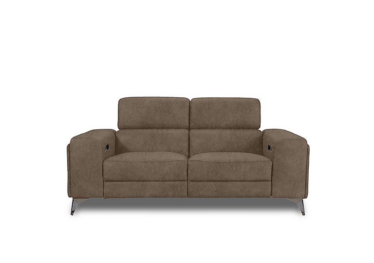 Action Fabric 2 Seater Power Recliner Sofa - Classic Brown