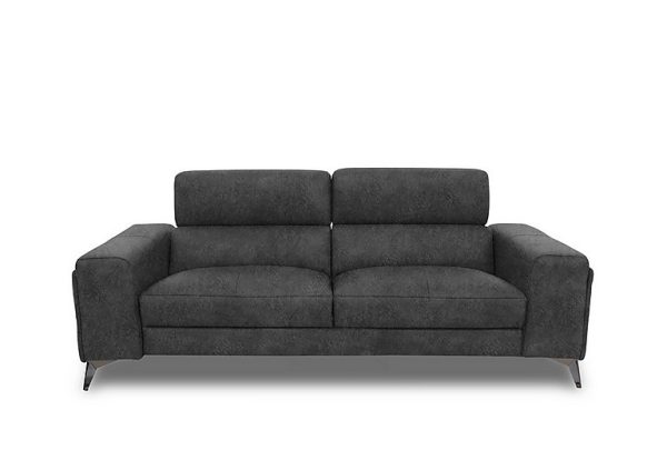 Action Fabric 3 Seater Sofa  Marble Dark Grey | Bed Sava