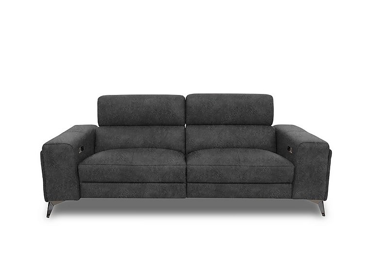 Action Fabric 3 Seater Power Recliner Sofa - Marble Dark Grey