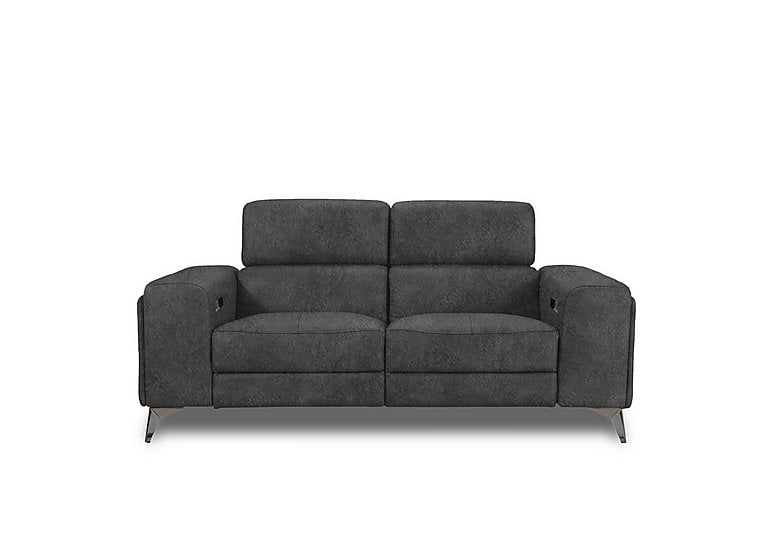 Action Fabric 2 Seater Power Recliner Sofa - Marble Dark Grey