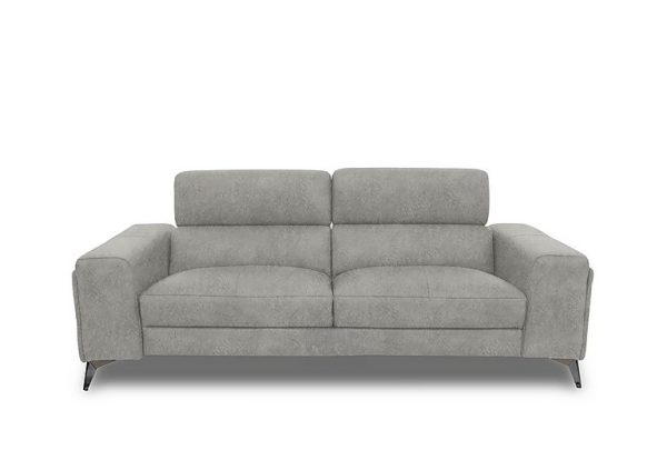 Action Fabric 3 Seater Sofa  Marble Light Grey | Bed Sava