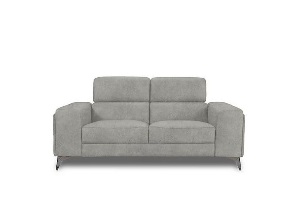 Action Fabric 2 Seater Sofa  Marble Light Grey | Bed Sava