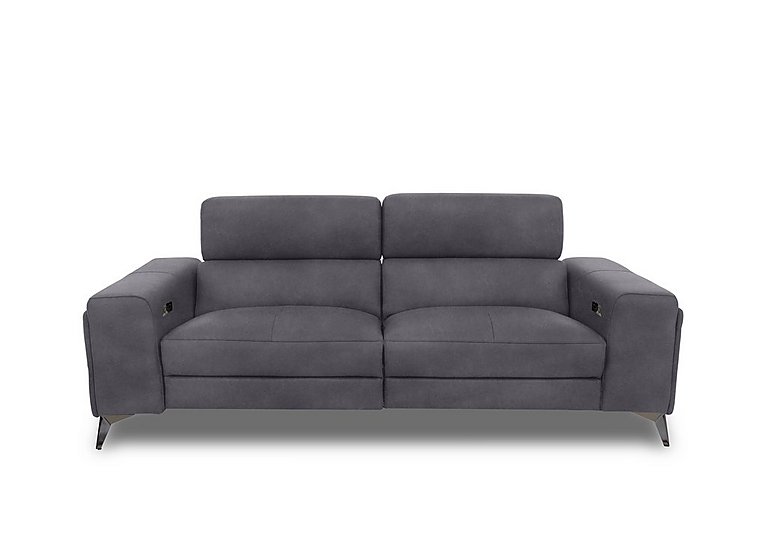 Action Fabric 3 Seater Power Recliner Sofa - Nappa Grey
