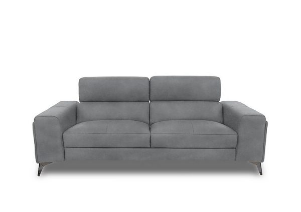 Action Fabric 3 Seater Sofa  Velvet Grey | Bed Sava