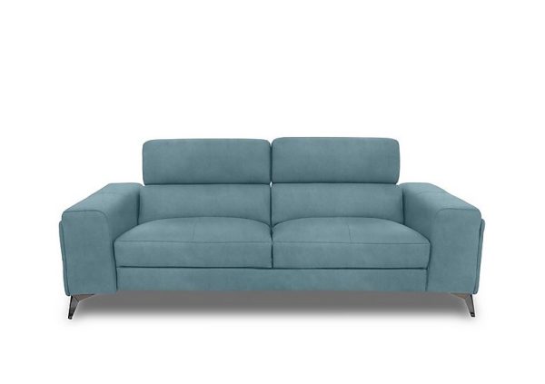 Action Fabric 3 Seater Sofa  Velvet Blu | Bed Sava