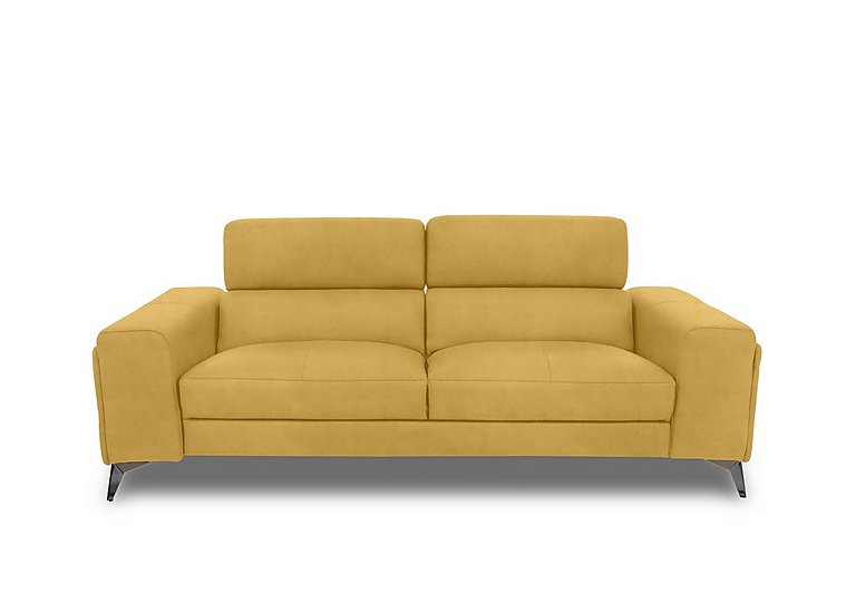 Action Fabric 3 Seater Sofa - Velvet Giallo