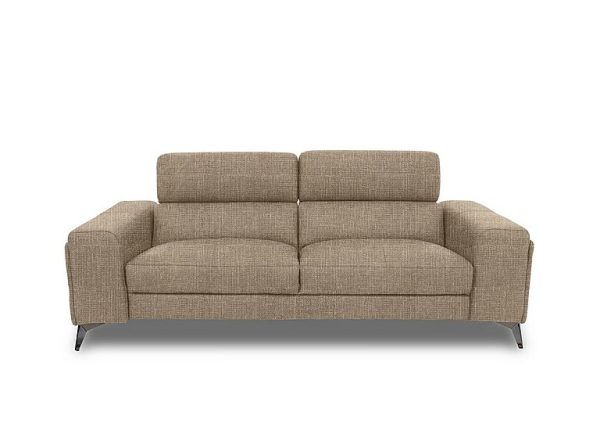 Action Fabric 3 Seater Sofa  Weave Cocoa | Bed Sava