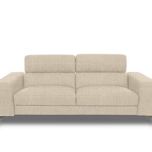 Action Fabric 3 Seater Sofa  Weave Oatmeal | Bed Sava
