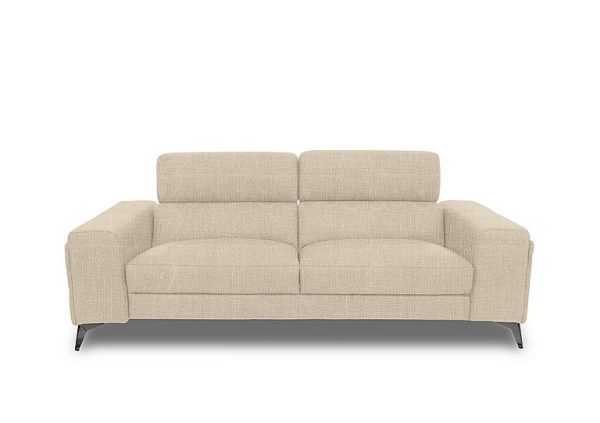 Action Fabric 3 Seater Sofa  Weave Oatmeal | Bed Sava