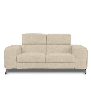 Action Fabric 2 Seater Sofa  Weave Oatmeal | Bed Sava