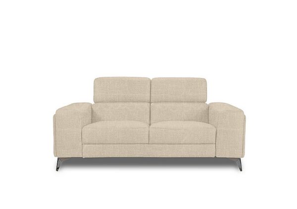 Action Fabric 2 Seater Sofa  Weave Oatmeal | Bed Sava