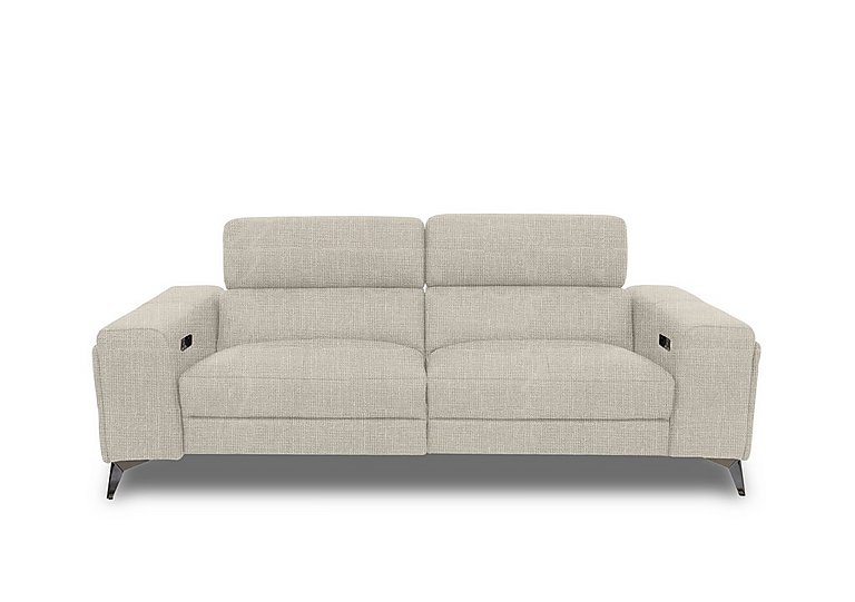 Action Fabric 3 Seater Power Recliner Sofa - Weave Stone