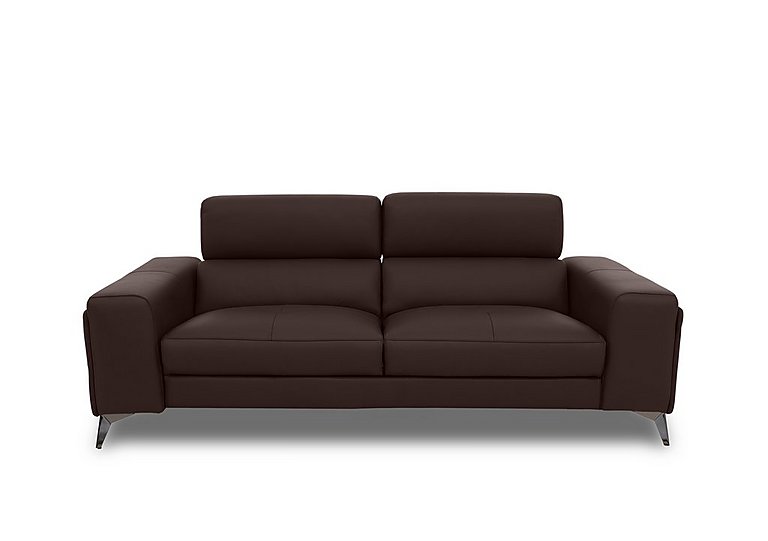 Action Leather 3 Seater Sofa - Burgundy